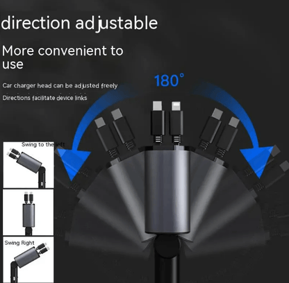 100W Fast Charging Car Charger – Dual Port USB-C & Lightning for iPhone, Android & Laptops