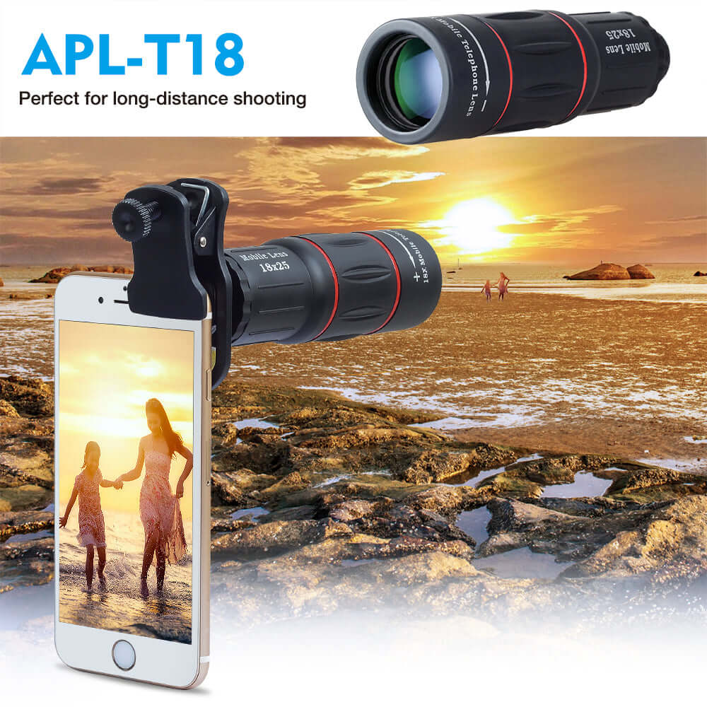 18x Zoom Telephoto Lens for Smartphone – HD Phone Camera Lens with Tripod for iPhone & Android