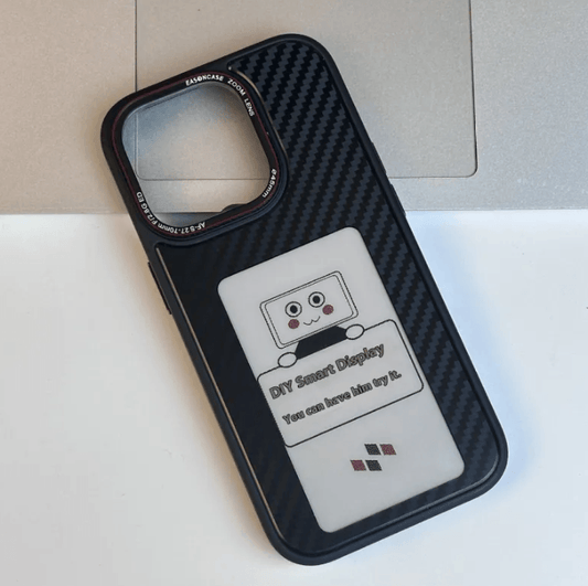 Mirror Phone Case with DIY Display Screen – Dual Layer Drop Protection for iPhone