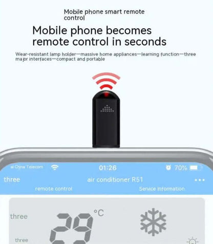 Infrared Remote Control Transmitter for Smartphone – Universal IR Blaster for TV, AC & Home Appliances (iOS & Android)