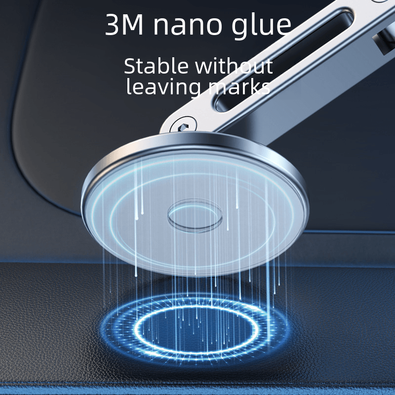 Magnetic Car Phone Holder with 360° Rotation – MagSafe Compatible Aluminum Mount for Tesla & All Cars