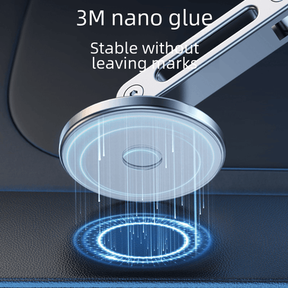 Magnetic Car Phone Holder with 360° Rotation – MagSafe Compatible Aluminum Mount for Tesla & All Cars