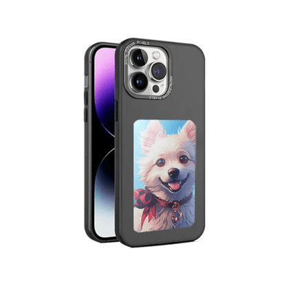 Mirror Phone Case with DIY Display Screen – Dual Layer Drop Protection for iPhone